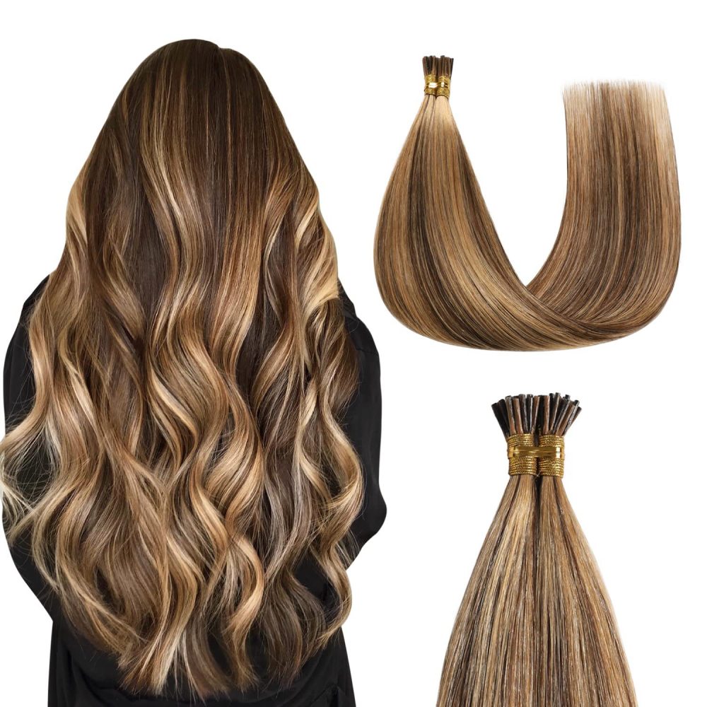 11A 100g Piano Blonde # Prebond I Tip Virgin Human Hair Extensions Virgin Cuticle Remy Keratin Human Hair Extensions
