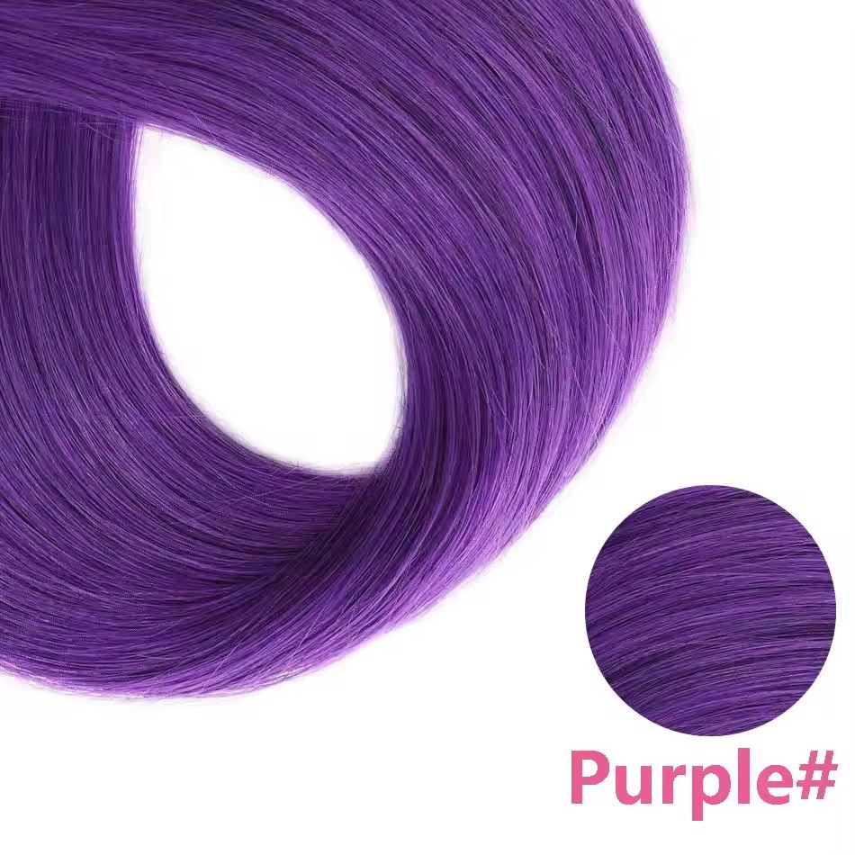 11A 100g Colorful  Prebond I Tip Virgin Human Hair Extensions Natural Real Hair Fusion Blue Purple Pink  Human Hair Extensions