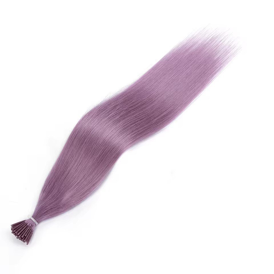 11A 100g Colorful  Prebond I Tip Virgin Human Hair Extensions Natural Real Hair Fusion Blue Purple Pink  Human Hair Extensions