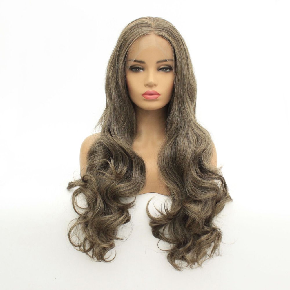 Long Body Wave Lace Front  Synthetic Wigs 13x4 Heat Resistant Lace Wigs With Baby Hair  For  Women