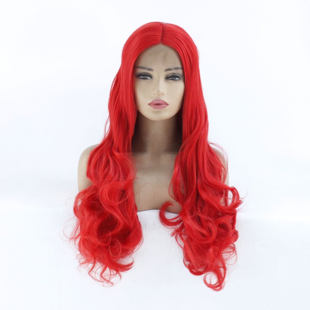 Long Body Wave Lace Front  Synthetic Wigs 13x4 Heat Resistant Lace Wigs With Baby Hair  For  Women