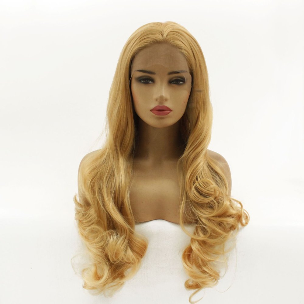 Long Body Wave Lace Front  Synthetic Wigs 13x4 Heat Resistant Lace Wigs With Baby Hair  For  Women