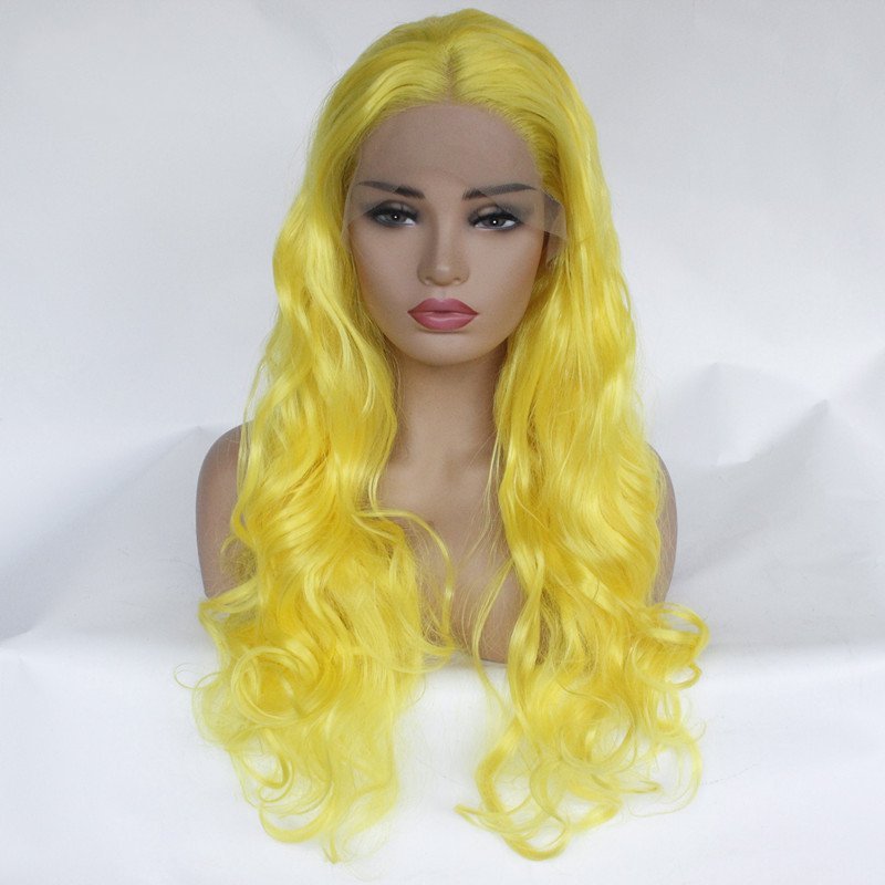 Long Body Wave Lace Front  Synthetic Wigs 13x4 Heat Resistant Lace Wigs With Baby Hair  For  Women