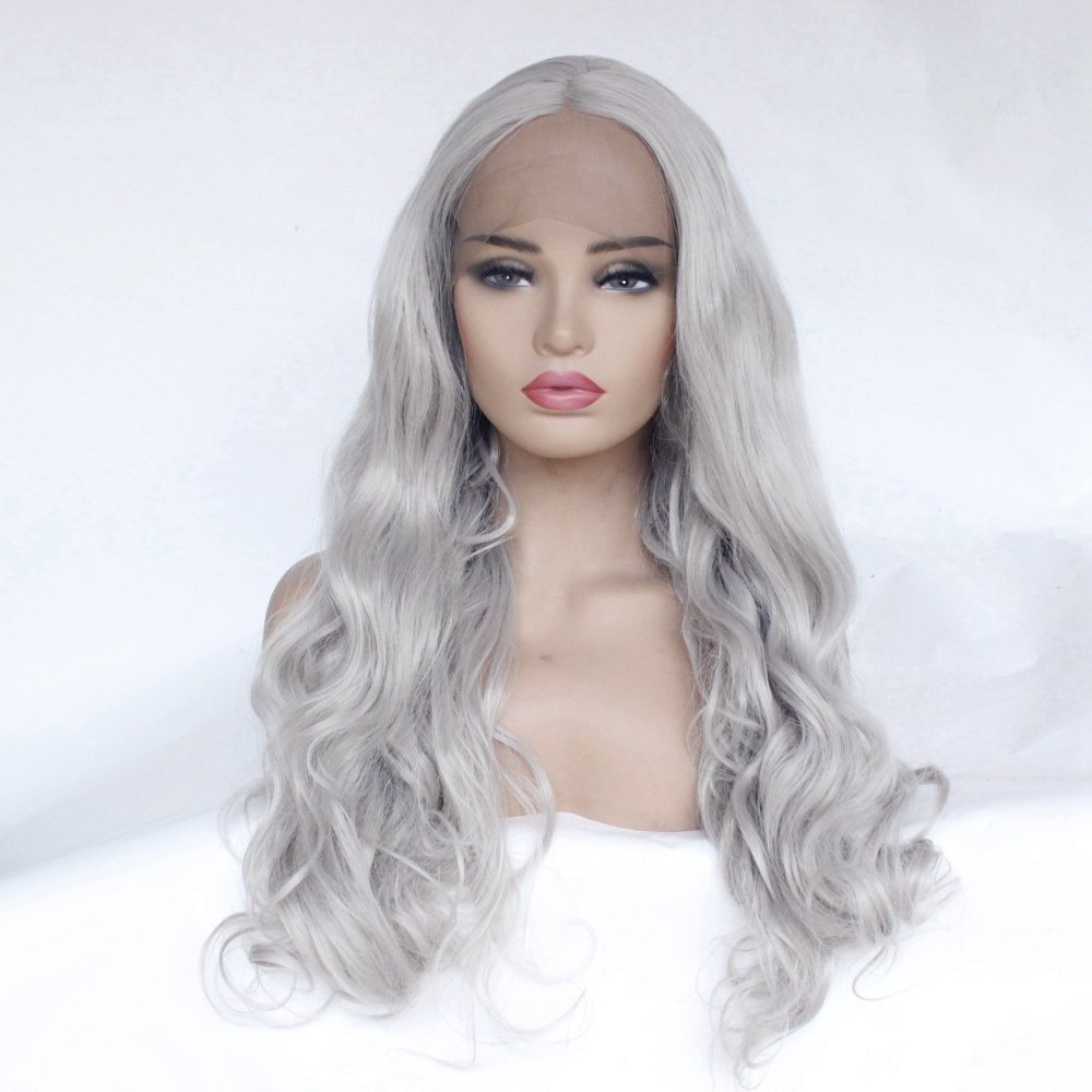 Long 18 -26 inch Body Wave Lace Front  Synthetic Wigs 13x4 Heat Resistant Lace Wigs With Baby Hair  For  Women