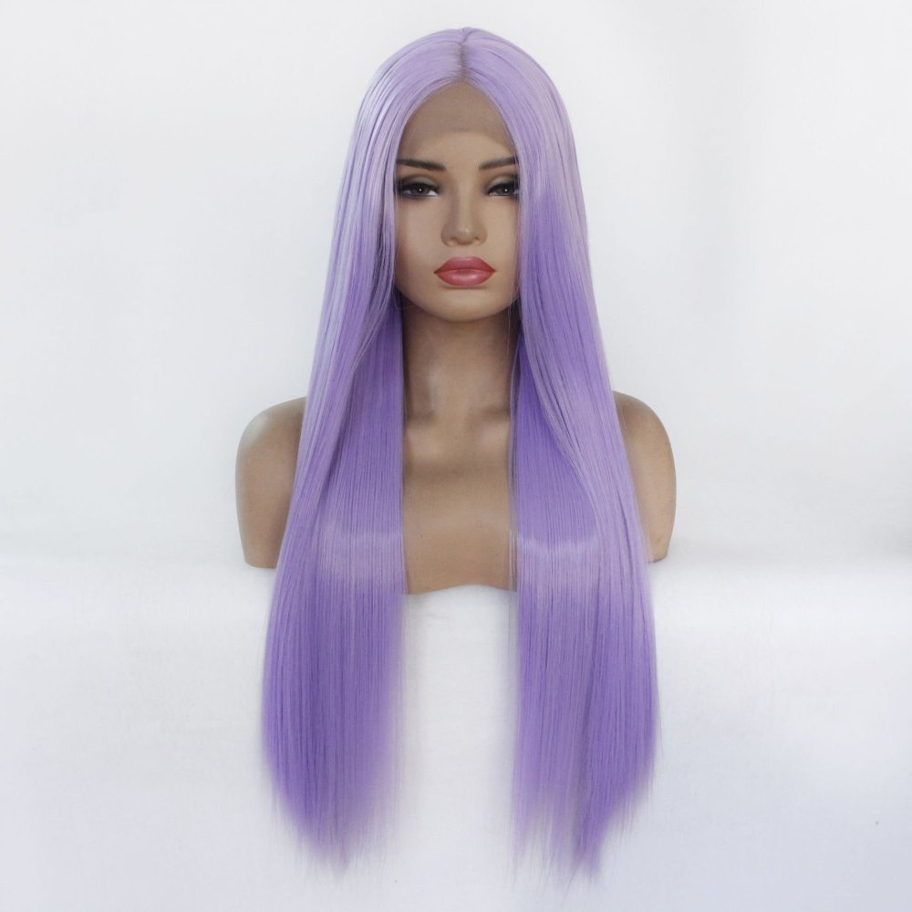 13x4 Long Straight  Lace Front  Synthetic Wigs Pre Plucked Synthetic Wigs Midele Part  Natural Hairline Wigs for Fashion Woman