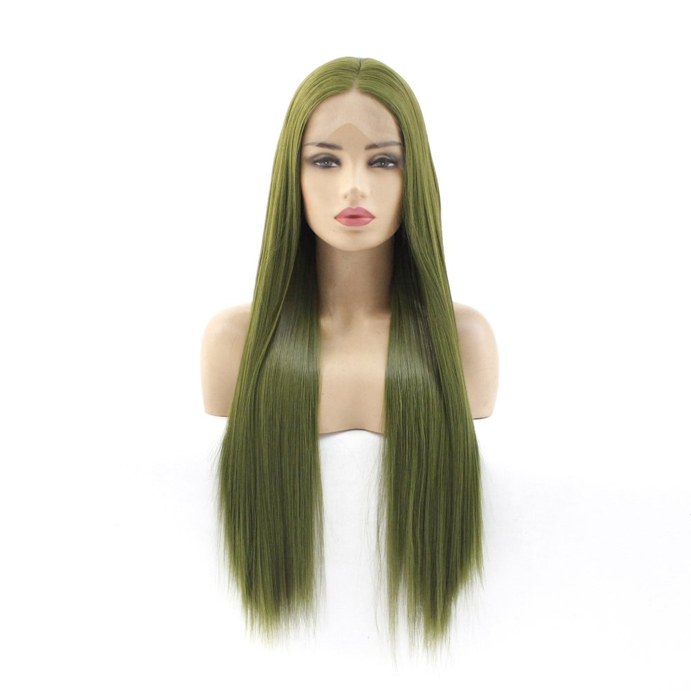 13x4 Long Straight  Lace Front  Synthetic Wigs Pre Plucked Synthetic Wigs Midele Part  Natural Hairline Wigs for Fashion Woman