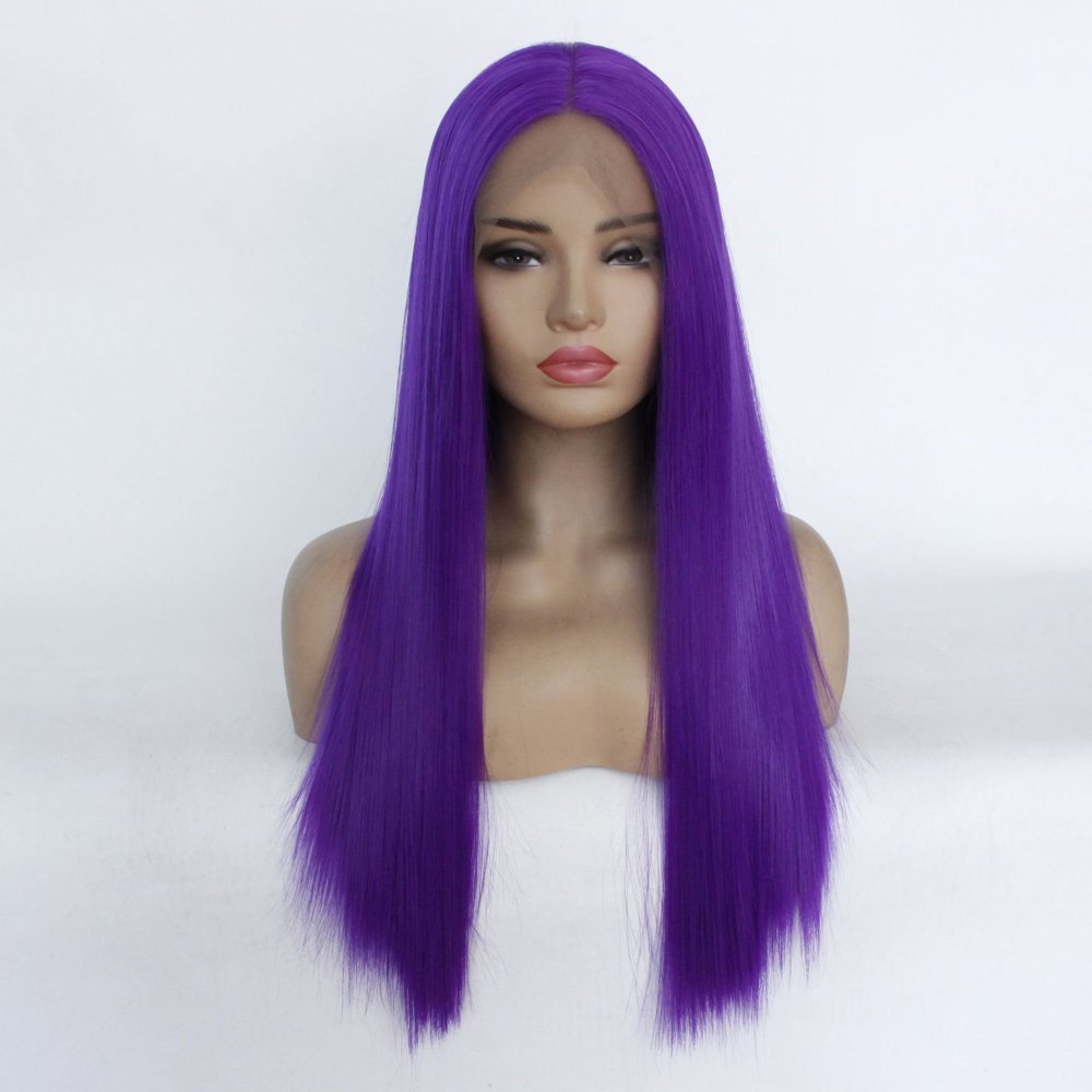 13x4 Long Straight  Lace Front  Synthetic Wigs Pre Plucked Synthetic Wigs Midele Part  Natural Hairline Wigs for Fashion Woman