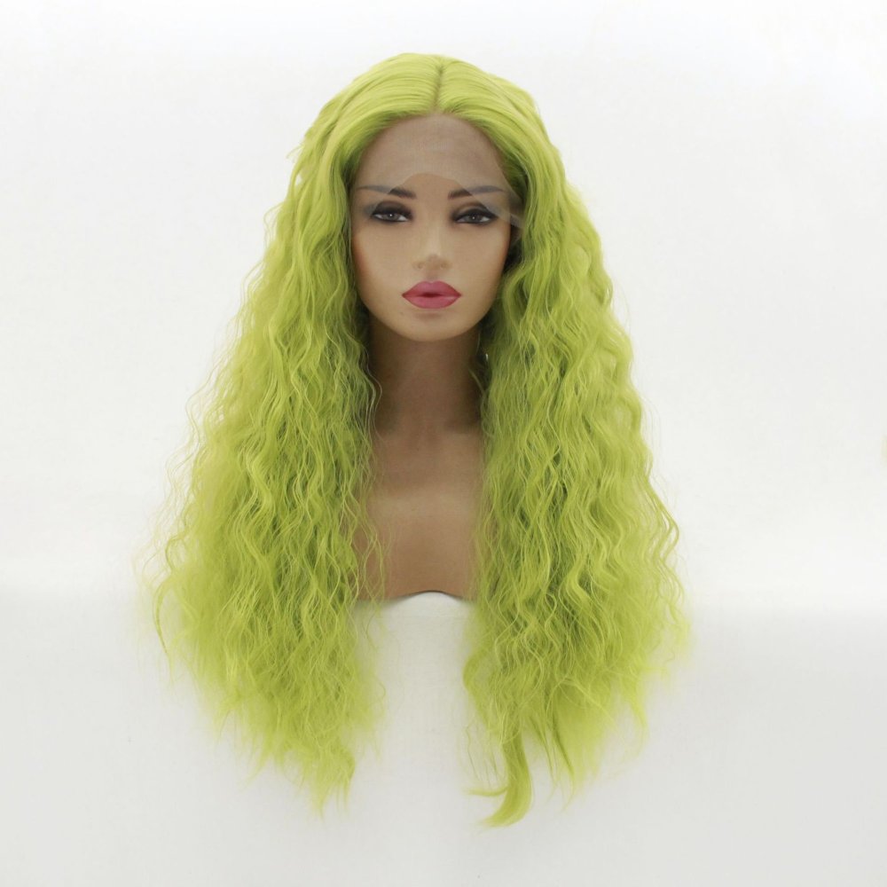 Long Corn Curly  Synthetic Lace Wigs 13x4   Heat Resiatant Synthetic Lace Front Wigs For Women Natural Wave Daily Wear Cosplay Wigs