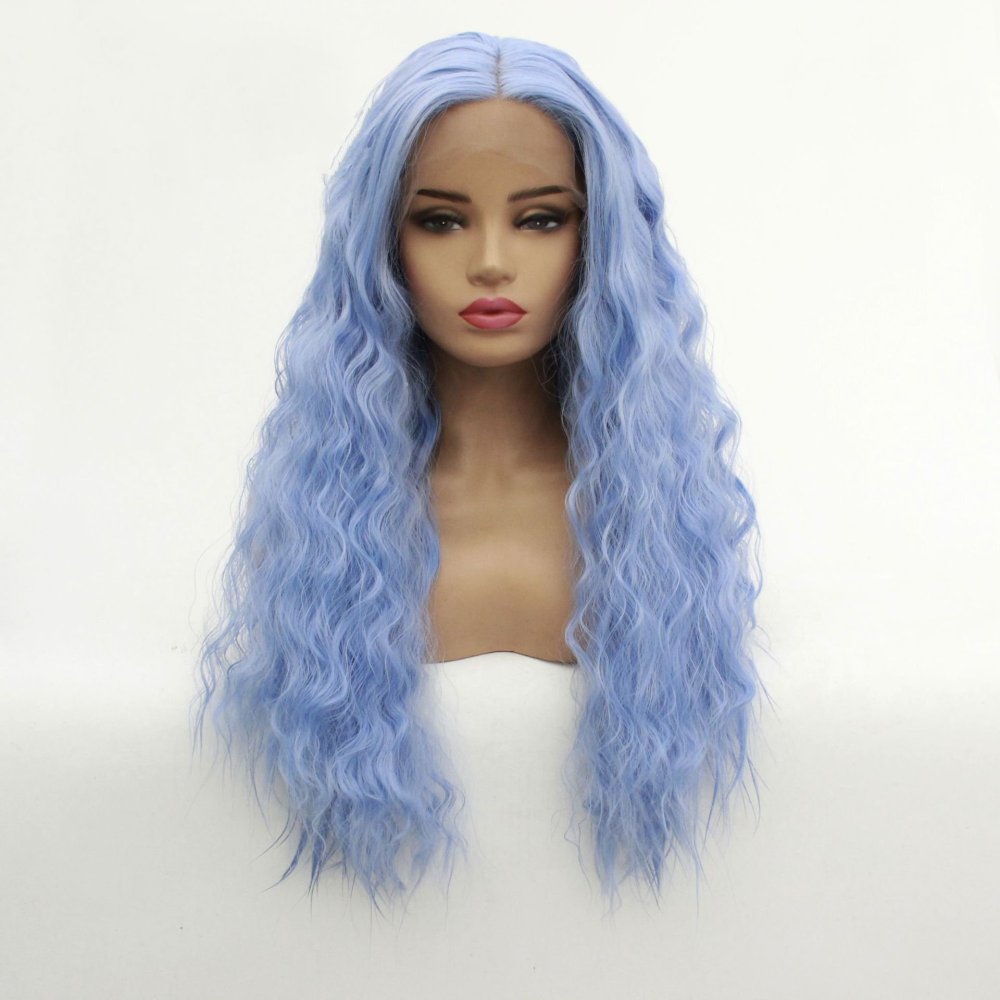 Long Corn Curly  Synthetic Lace Wigs 13x4   Heat Resiatant Synthetic Lace Front Wigs For Women Natural Wave Daily Wear Cosplay Wigs