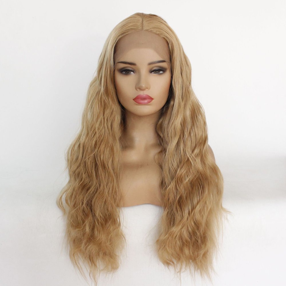 Long Corn Curly  Synthetic Lace Wigs 13x4   Heat Resiatant Synthetic Lace Front Wigs For Women Natural Wave Daily Wear Cosplay Wigs
