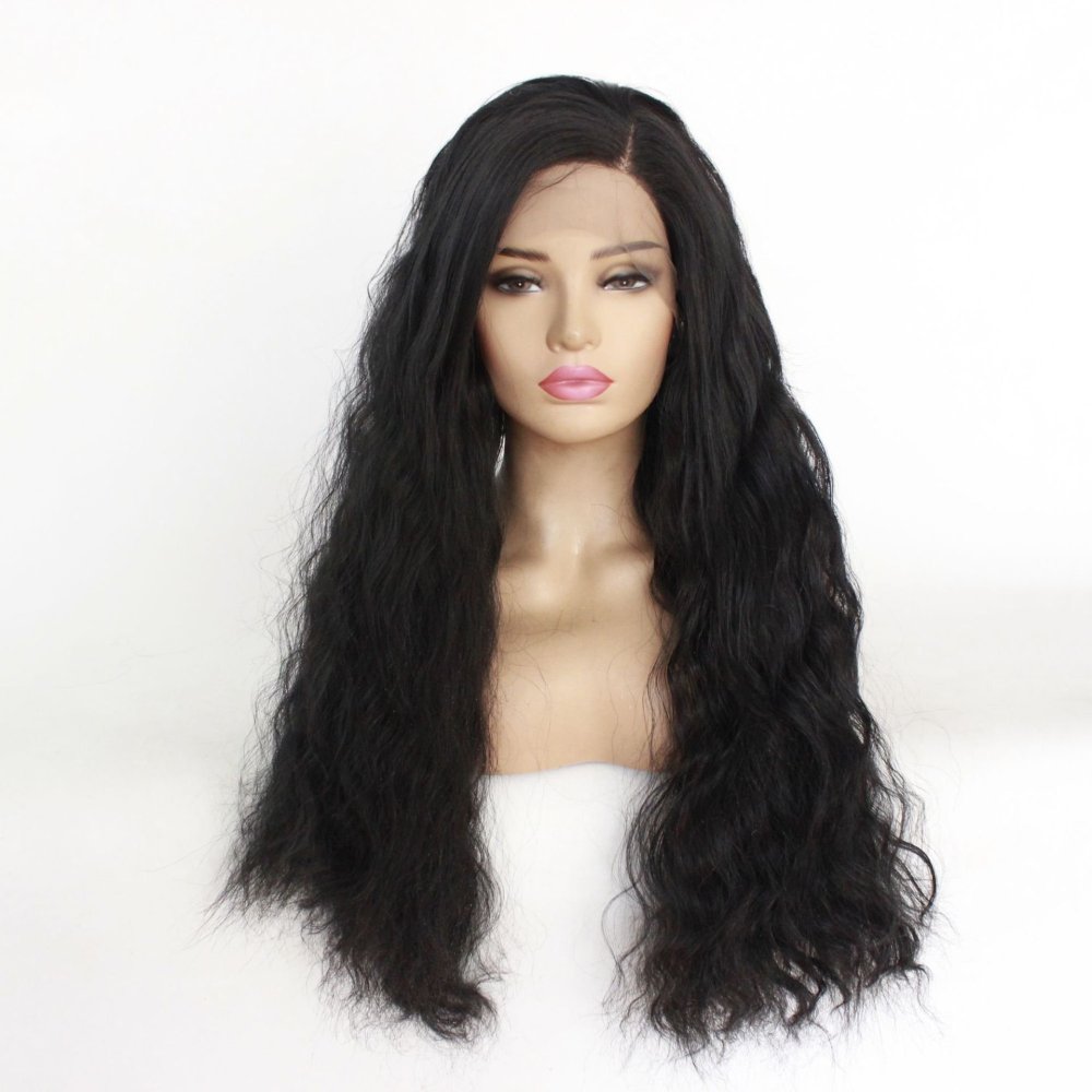 Long Corn Curly  Synthetic Lace Wigs 13x4   Heat Resiatant Synthetic Lace Front Wigs For Women Natural Wave Daily Wear Cosplay Wigs