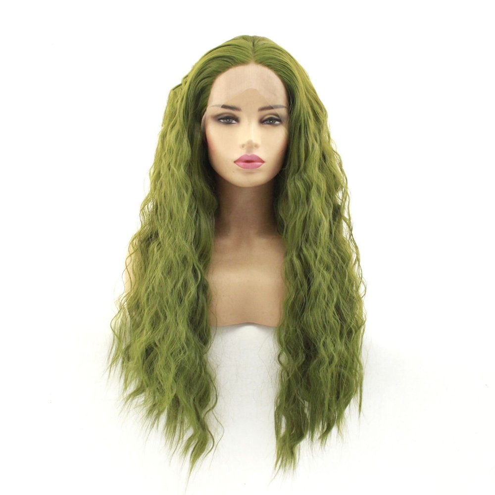 Long Corn Curly  Synthetic Lace Wigs 13x4   Heat Resiatant Synthetic Lace Front Wigs For Women Natural Wave Daily Wear Cosplay Wigs
