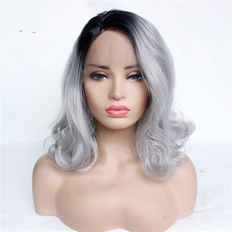 Corn Curly  Synthetic Lace Wigs 13x4 Platinum Blonde Bob Hair Wig Synthetic Lace Front Wig Short Curly Wigs for Women