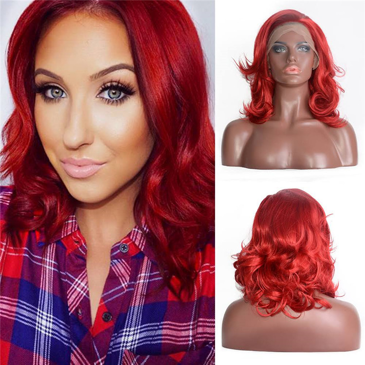 Corn Curly  Synthetic Lace Wigs 13x4 Platinum Blonde Bob Hair Wig Synthetic Lace Front Wig Short Curly Wigs for Women