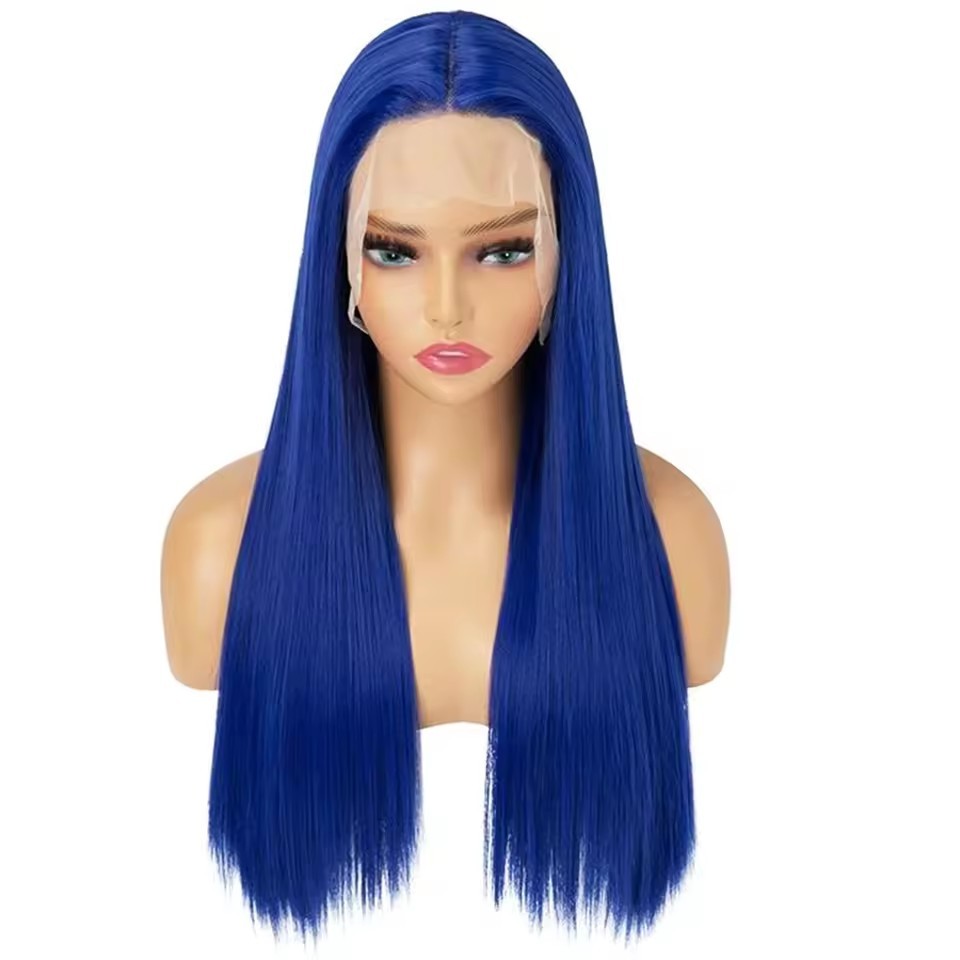 13x4 Long Straight  Lace Front  Synthetic Wigs Ginger Orange Lace Frontal Wigs Glueless Heat-resistant Fibre Wig