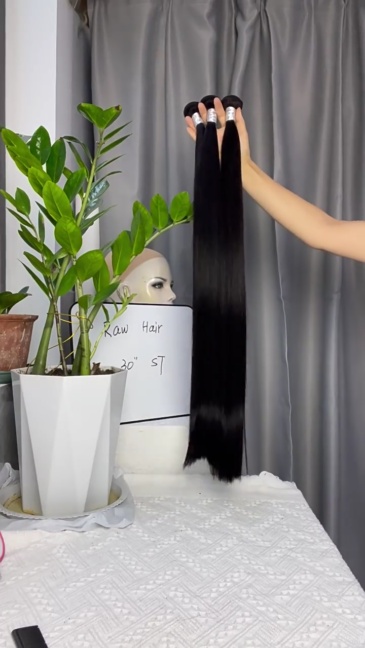 30 inch  40 Inch Raw Virgin Unprocessed 100% Human Hair Extensions  Bone Straight Bundles Double Weft Bulk Braiding Hair