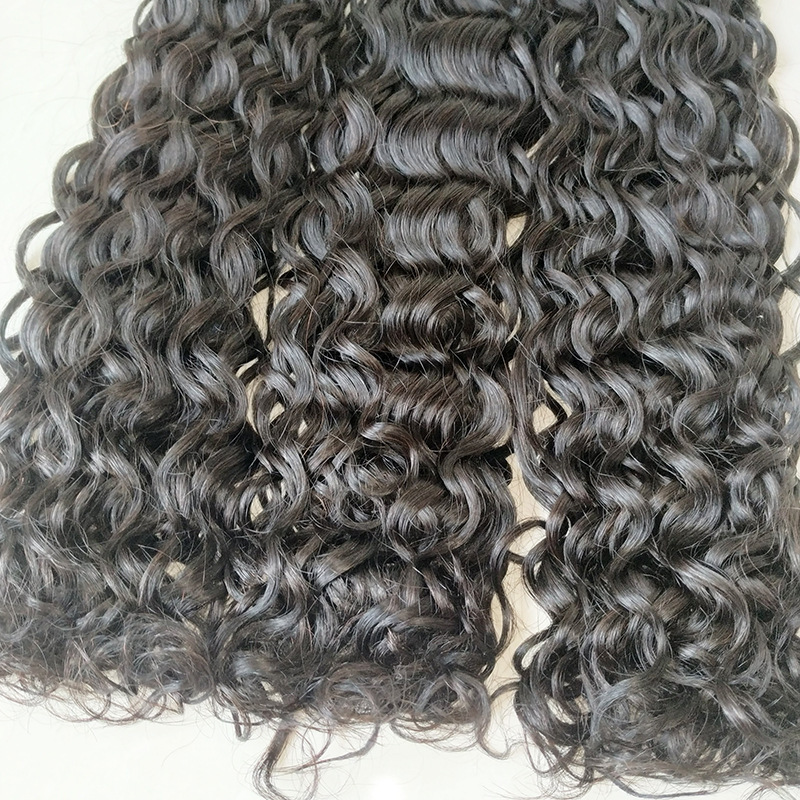 15A Grade Water  Wave  Double Drawn   Raw Hair Weave Bundles Double Weft Raw Hair Extensions Weaving Thick Hair