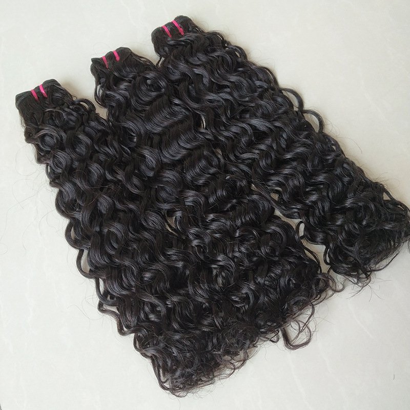 15A Grade Water  Wave  Double Drawn   Raw Hair Weave Bundles Double Weft Raw Hair Extensions Weaving Thick Hair