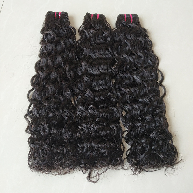 15A Grade Water  Wave  Double Drawn   Raw Hair Weave Bundles Double Weft Raw Hair Extensions Weaving Thick Hair
