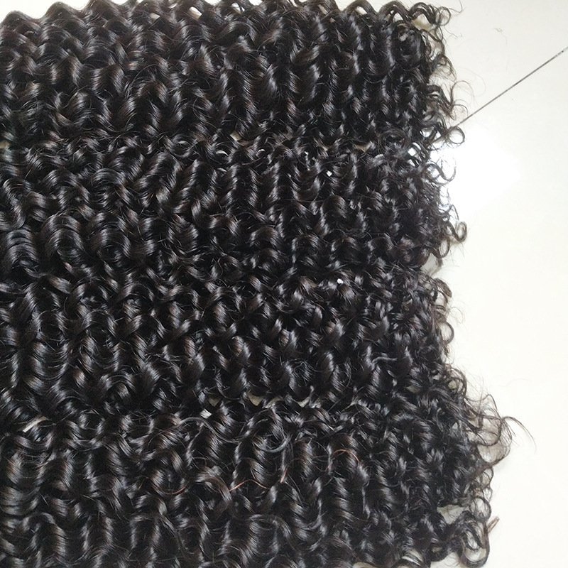 15A Grade Jerry Curly  Double Drawn   Raw Hair Weave Bundles Full thick End Remy  Human Hair Weft Extensions