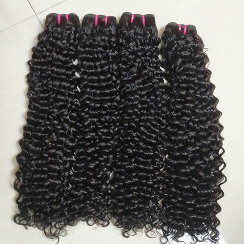 15A Grade Jerry Curly  Double Drawn   Raw Hair Weave Bundles Full thick End Remy  Human Hair Weft Extensions