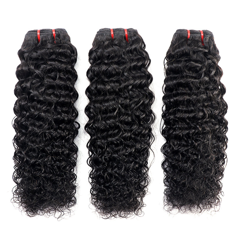 15A Grade Deep Wave  Double Drawn Hair  Raw Hair Weave Bundles  Nature Color 100% Unprocessed Hair Weft Extensions
