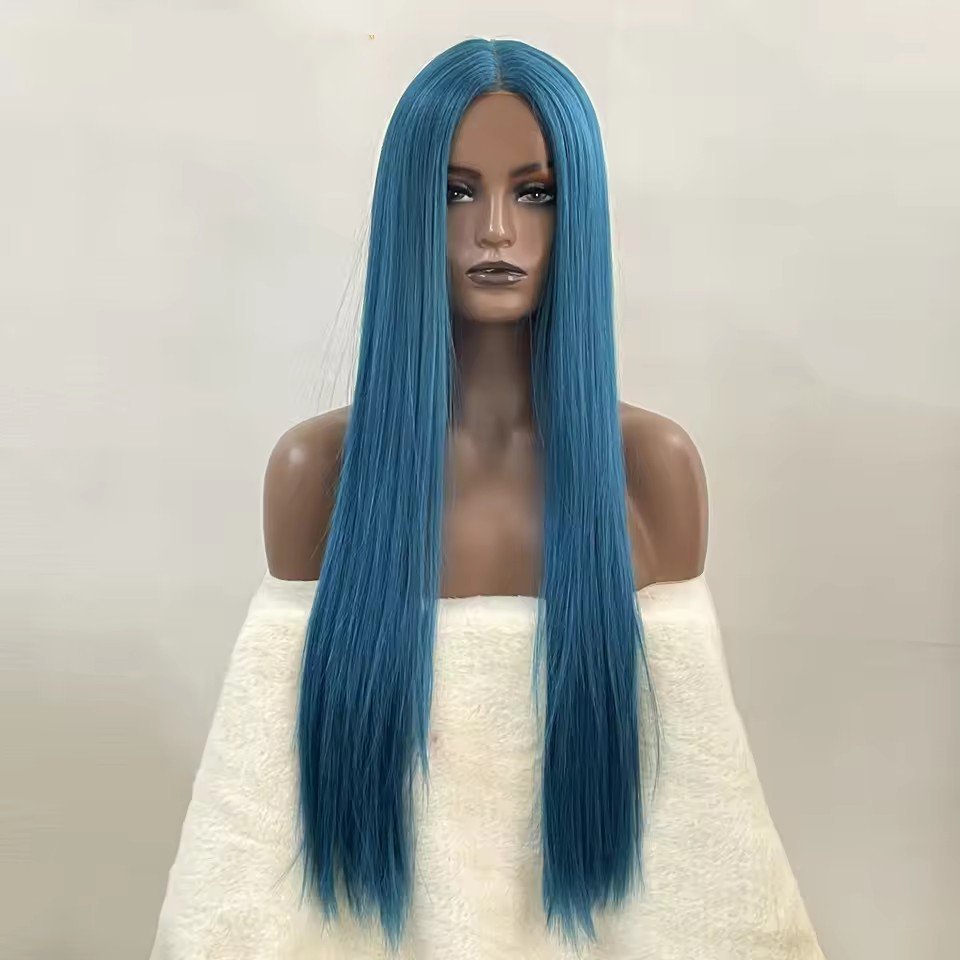 13x4 Long Straight  Lace Front  Synthetic Wigs Natural Black  Daily Use Natural Long Gray Cosplay Wigs