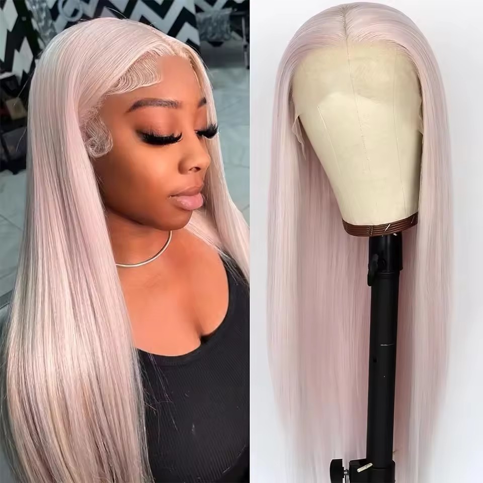 13x4 Long Straight  Lace Front  Synthetic Wigs Natural Black  Daily Use Natural Long Gray Cosplay Wigs