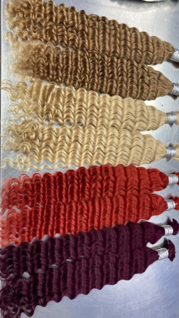 9A Honey Blonde #27 Boho Braids Human Hair No Weft Bulk Braiding Hair 100% Remy Human Hair Boho Braids 100g Bulk Human