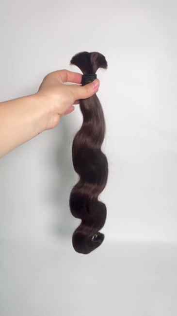 10A  Dark Brown #2  body wave  Human Braiding Hair Bulk 100g No Weft Human Hair Bundles Micro Human Braiding Hair for Boho Braids