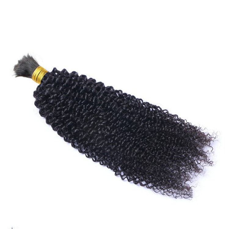 9A Curly Black Human Braiding Hair Deep Wave Bulk Human Hair 100g No Weft Human Hair Bundles Micro Human Braiding Hair for Boho Braids