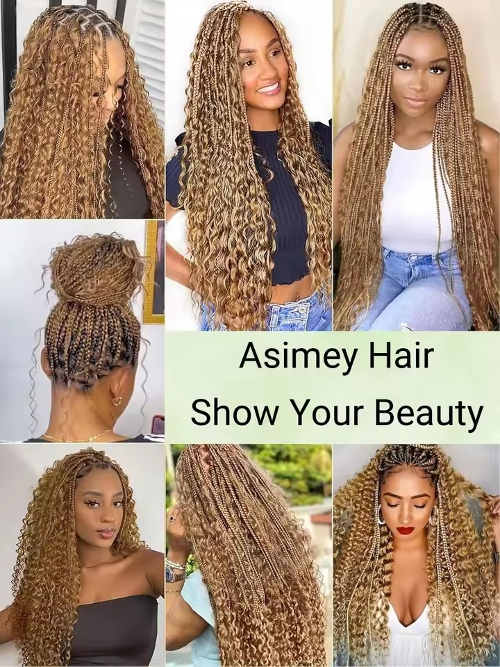 9A Honey Blonde #27 Boho Braids Human Hair No Weft Bulk Braiding Hair 100% Remy Human Hair Boho Braids 100g Bulk Human