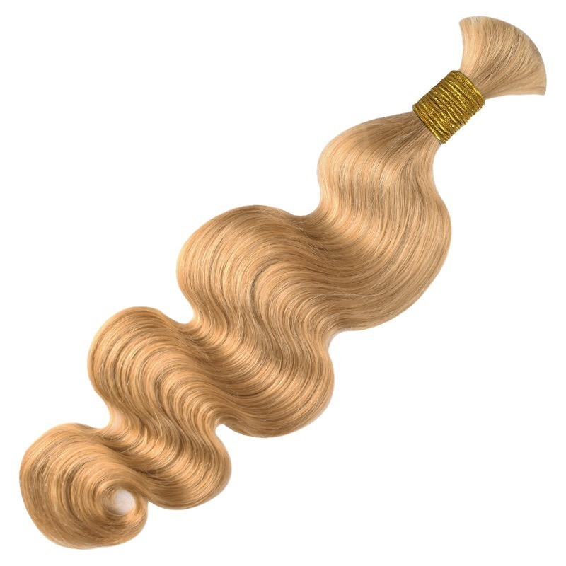 10A  Honey Blonde Brown #27  body wave  Human Braiding Hair Bulk 100g No Weft Human Hair Bundles Human Braiding Hair for Boho Braids