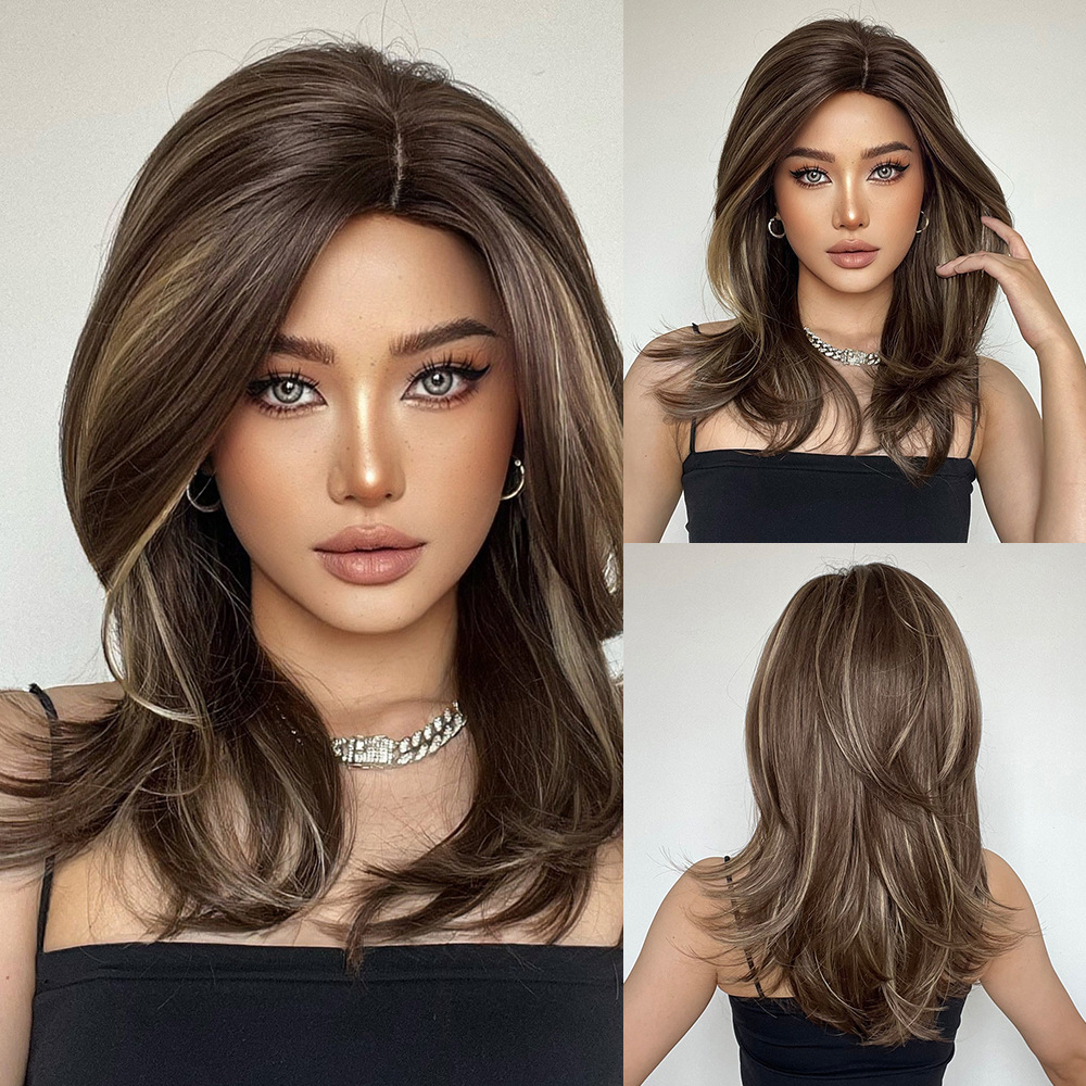 2025 Synthetic Fiber Short Bob Wigs for Women Dark Brown Straight Wig with Bangs Daily Party Hair Heat Resistant