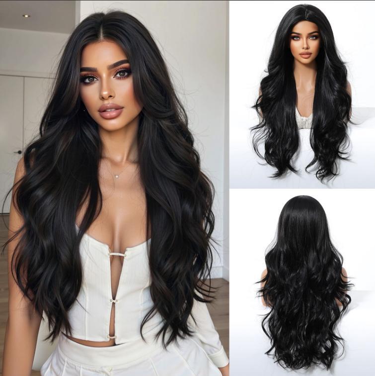 2025 New Long Wavy Synthetic Wigs for Women Blonde to Brown Ombre Wavy Layered Hair Wig With Bangs Daily Wigs