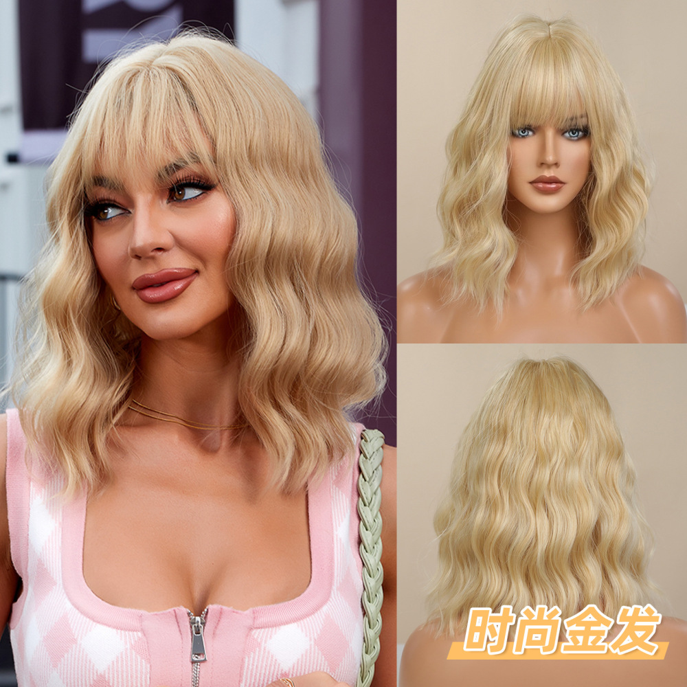 2025 Synthetic Fiber Short Bob Wigs for Women Dark Brown Straight Wig with Bangs Daily Party Hair Heat Resistant