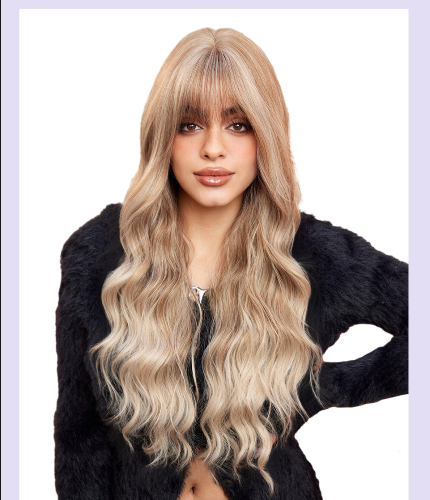 Long Wavy  Synthetic Wigs for Women  Machine Made Heat Resistant Wigs Natural Cosplay Party Hair Wigs