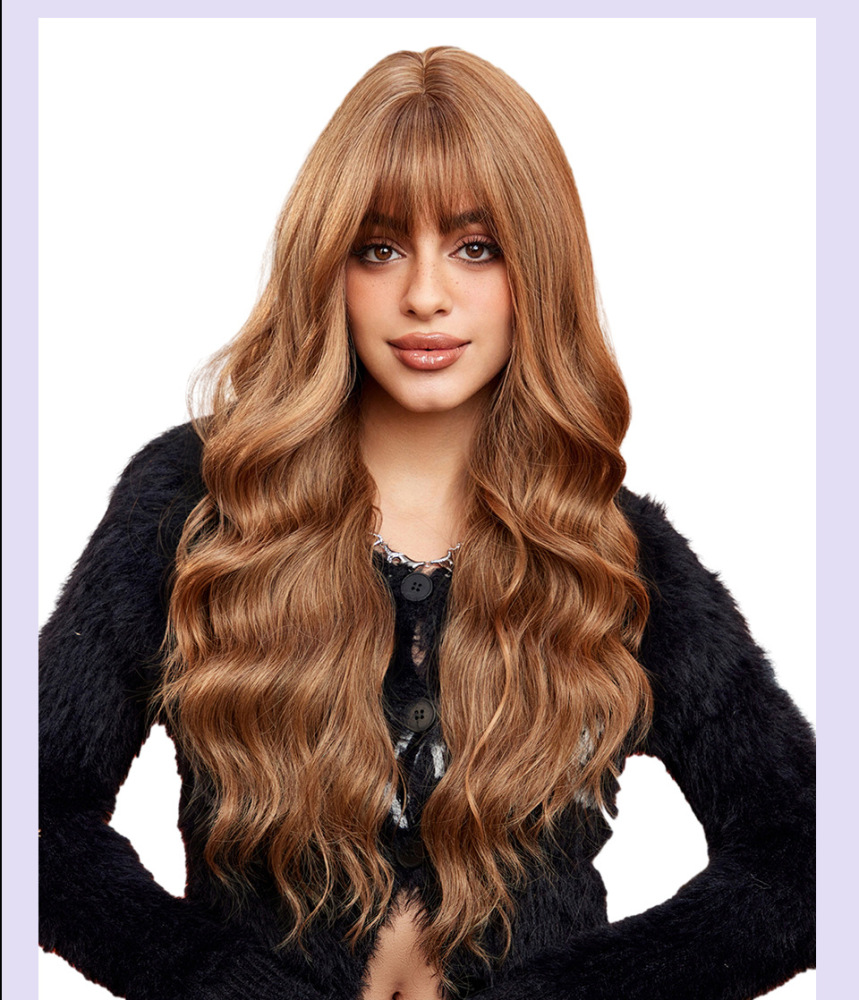Long Wavy  Synthetic Wigs for Women  Machine Made Heat Resistant Wigs Natural Cosplay Party Hair Wigs
