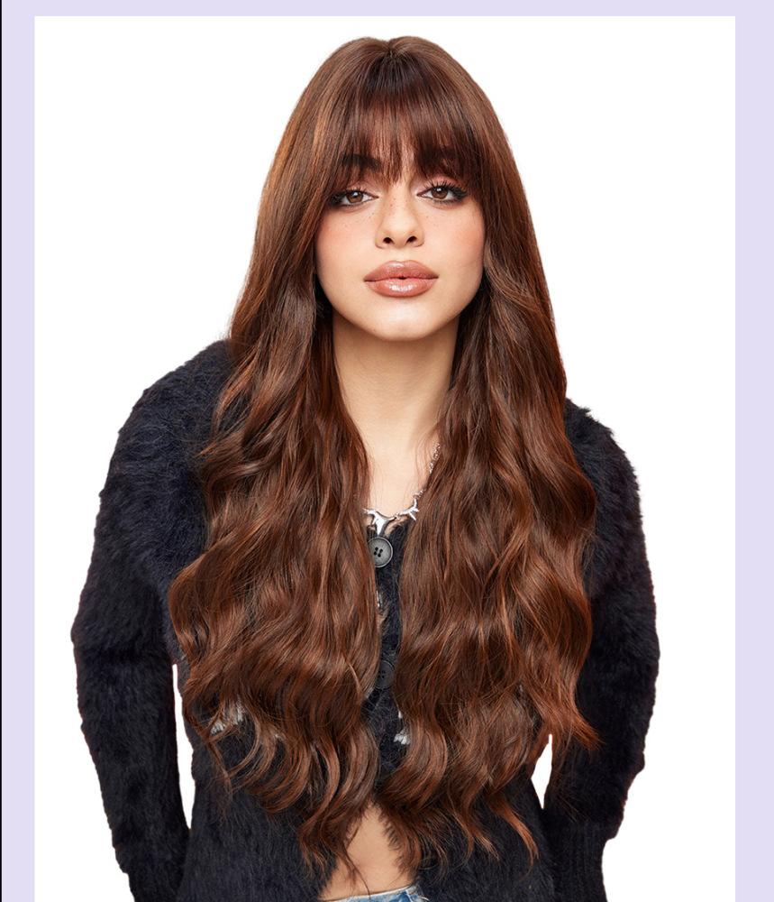 Long Wavy  Synthetic Wigs for Women  Machine Made Heat Resistant Wigs Natural Cosplay Party Hair Wigs