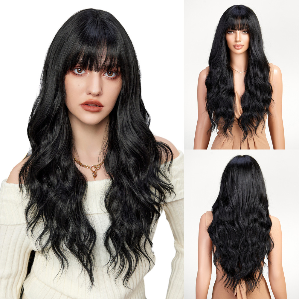 Long Wavy  Synthetic Wigs for Women  Machine Made Heat Resistant Wigs Natural Cosplay Party Hair Wigs