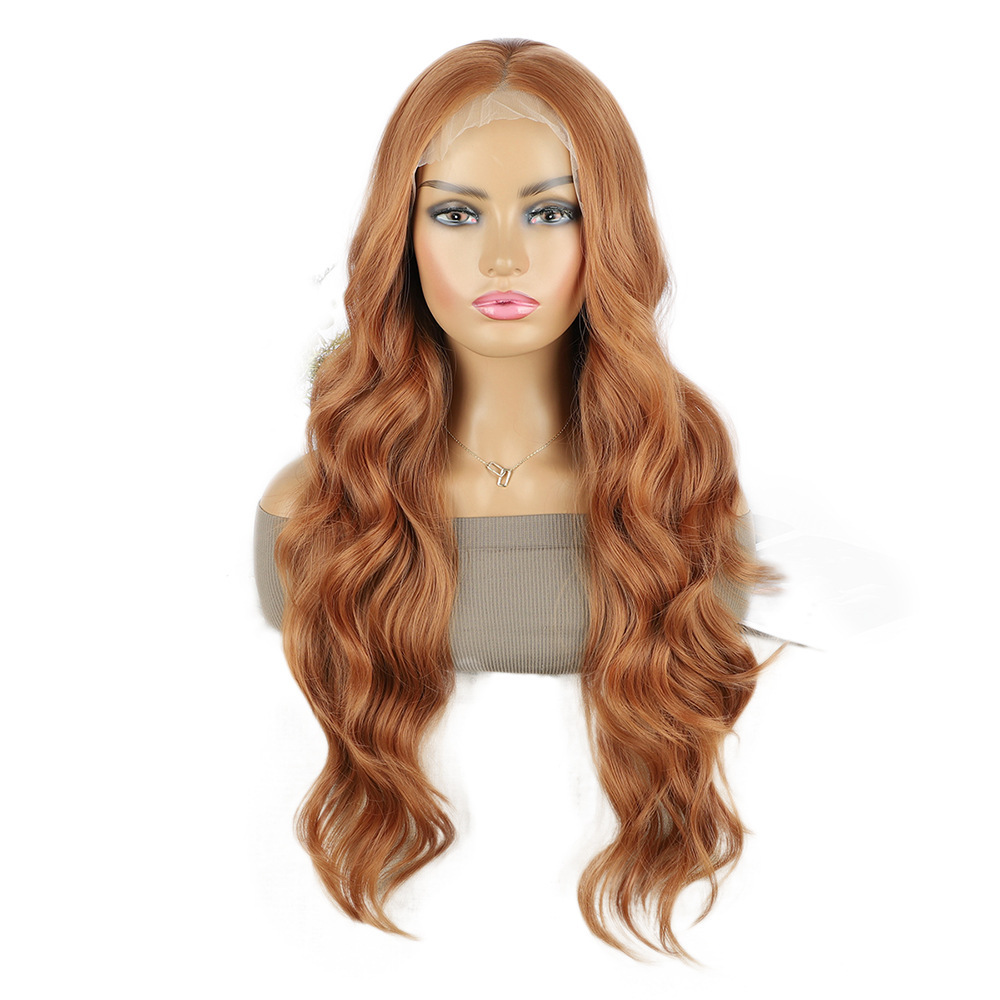 Long Wave 13*4 Lace Front Synthetic Wigs,Glueless Lace Front Fiber  Wig with Pre Plucked Natrural Looking Wigs