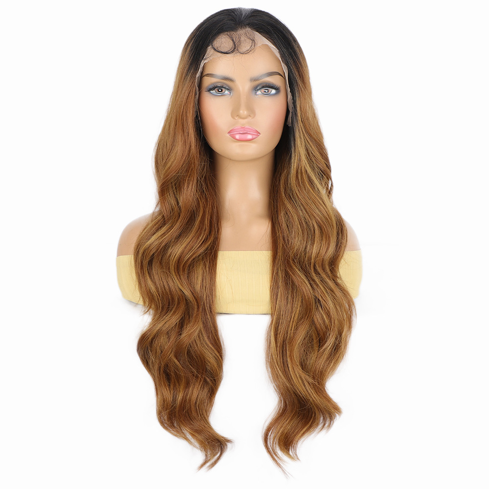 Long Wave 13*4 Lace Front Synthetic Wigs,Glueless Lace Front Fiber  Wig with Pre Plucked Natrural Looking Wigs