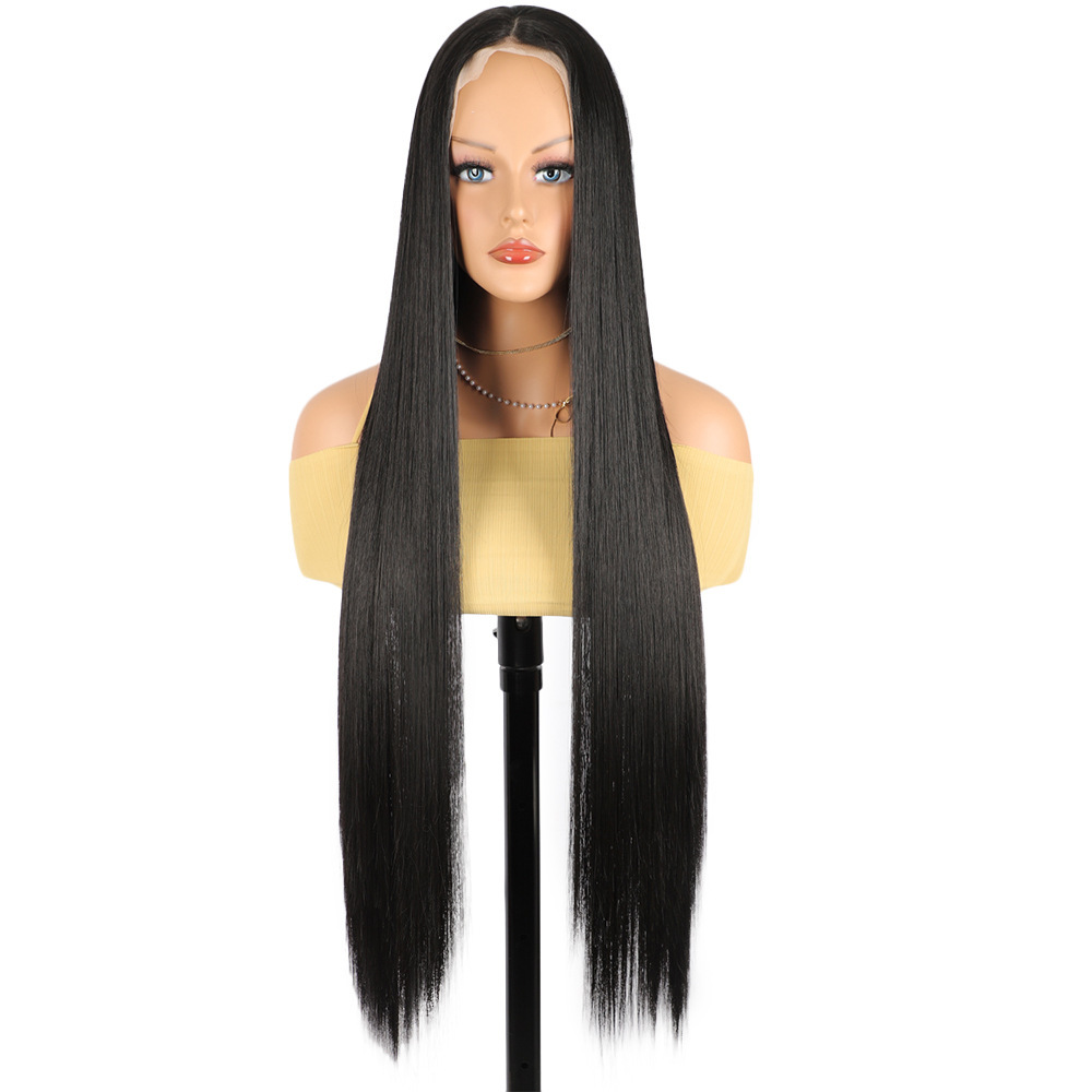 Long Wave 13*4 Lace Front Synthetic Wigs,Glueless Lace Front Fiber  Wig with Pre Plucked Natrural Looking Wigs