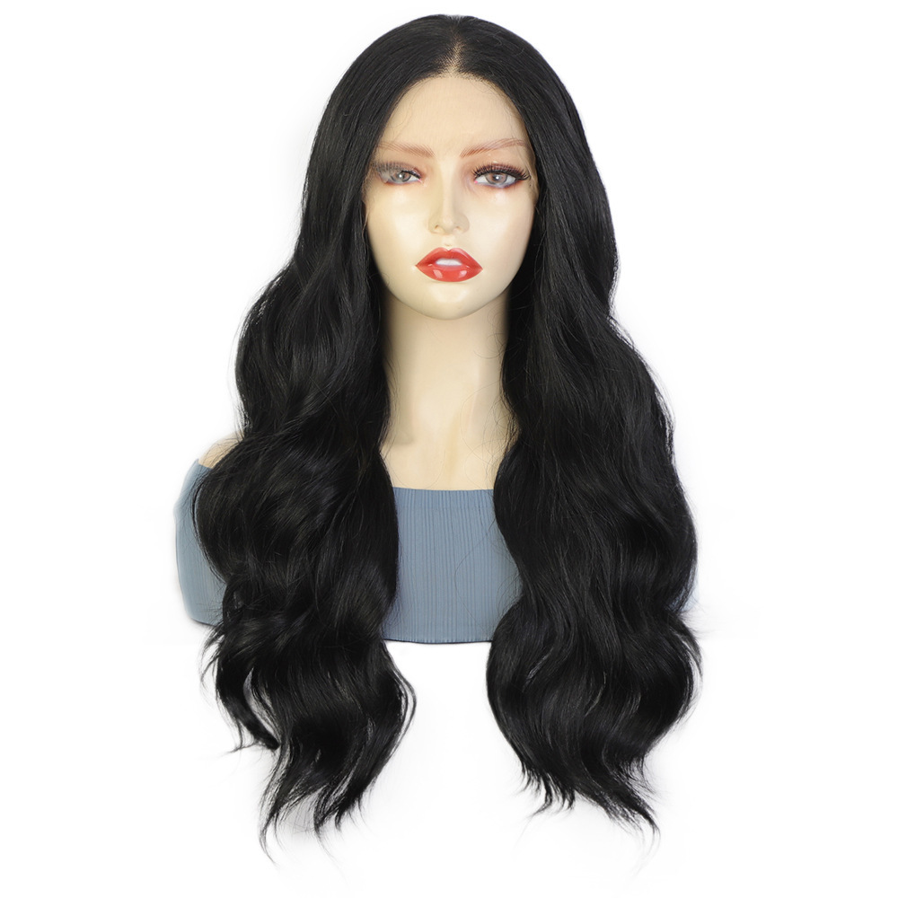 Long Wave 13*4 Lace Front Synthetic Wigs,Glueless Lace Front Fiber  Wig with Pre Plucked Natrural Looking Wigs