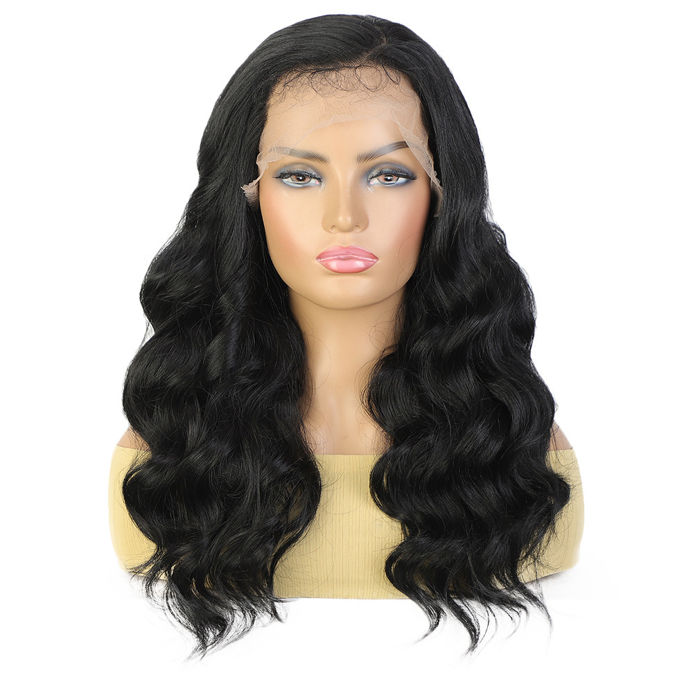 Long Wave 13*4 Lace Front Synthetic Wigs,Glueless Lace Front Fiber  Wig with Pre Plucked Natrural Looking Wigs