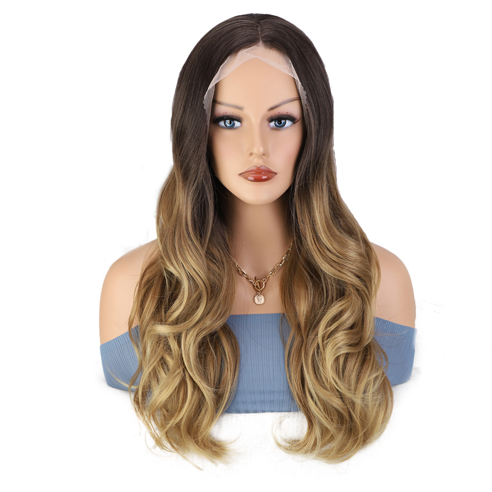 Long Wave 13*4 Lace Front Synthetic Wigs,Glueless Lace Front Fiber  Wig with Pre Plucked Natrural Looking Wigs