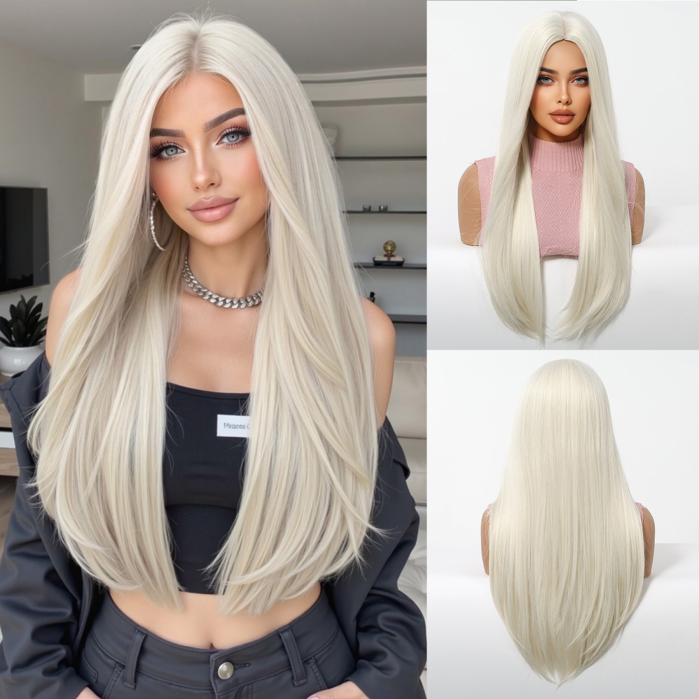 Short wave Synthetic Natural  Wig with Bangs for Women Party Daily Cosplay Use Heat Resistant Fiber Wigs