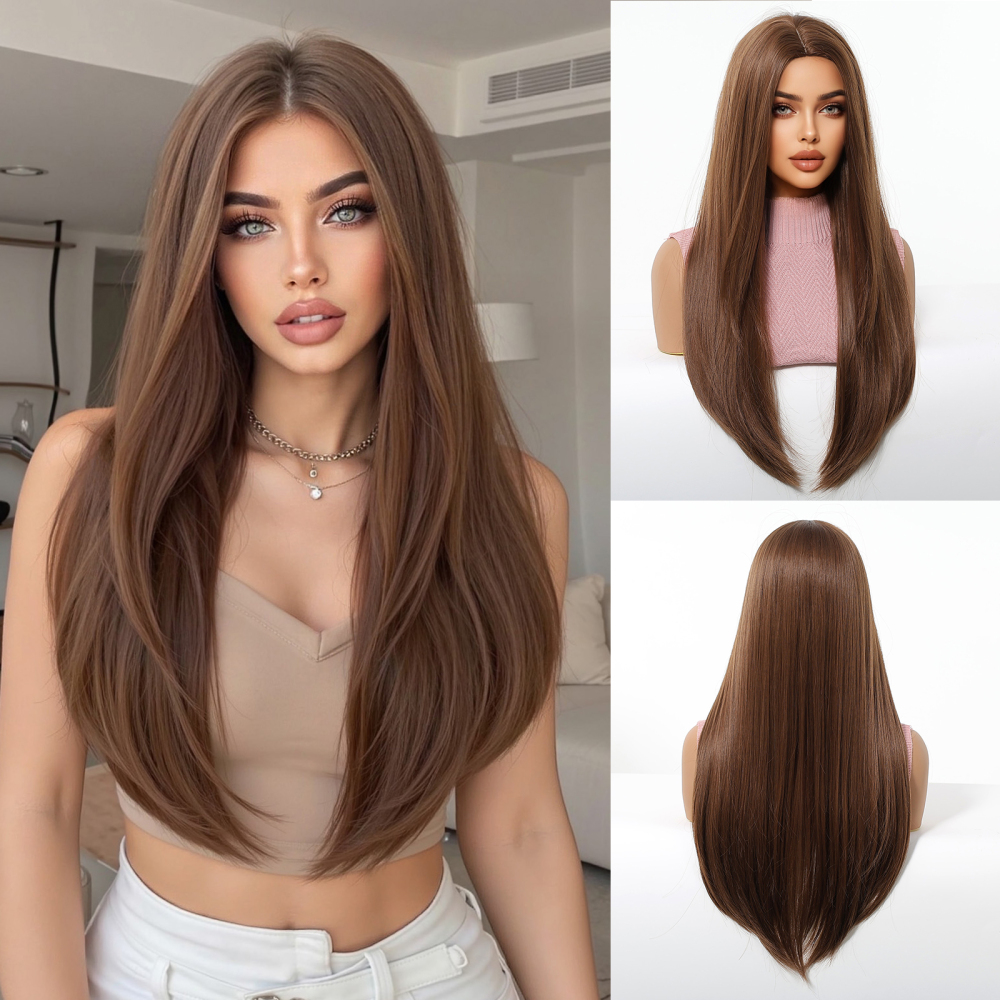 Short wave Synthetic Natural  Wig with Bangs for Women Party Daily Cosplay Use Heat Resistant Fiber Wigs