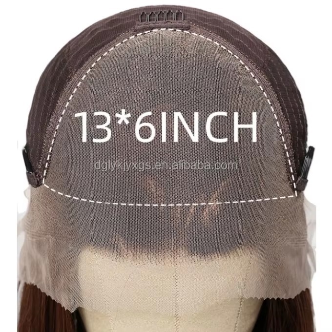 13*6 Lace Front Synthetic Wigs for Women Mixed Brown Synthetic Natural Wig Long Straight Lace Front Wigs