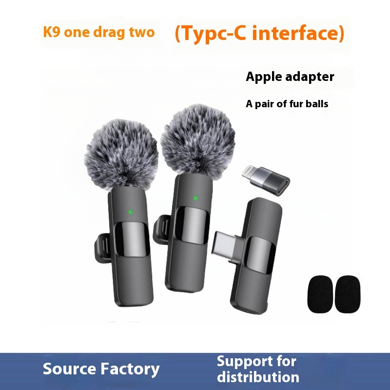 Magnetic suction wireless collar clip microphone k9 trembles outdoor live video noise reduction monitor reverberation source factory private model